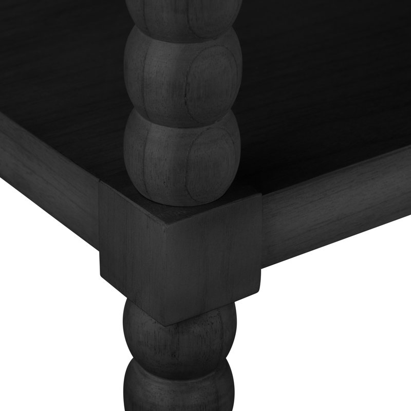 Cyanna 75.25 in. Black 4 Shelf Etagere Bookcase