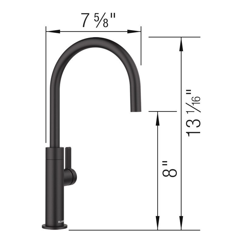 Culina II High Arc Beverage Faucet - RO Compatible - Matte Black, Matte Black