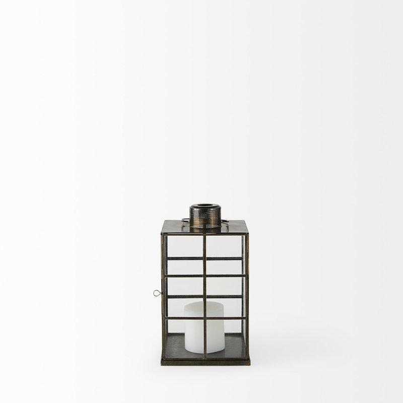 Lantern, 14.6" H x 8.3" W x 8.3" D