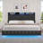 Upholstered Floating Bed With LED Lights, Charging Port-1090953922-1093848367