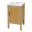 Armoire de salle de bain 18 po avec rangement, solution pour petit espace avec lavabo en céramique, tablette réglable