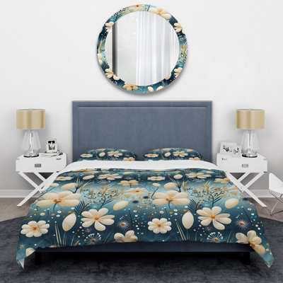 Ferns Minimalism Boho Pattern Floral Duvet Cover