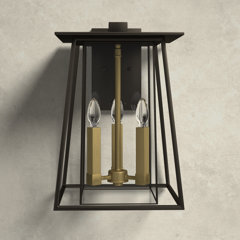 Shaker Style Zinc Finish Electric Lanterns - a Pair