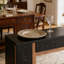 Console de 63 pouces de long à 2 niveaux, canapé étroit pour entrée, couloir, salon derrière le canapé, finition noire et noyer