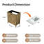 Folding Floor Cabinet With Ceramic Sink-1045357201