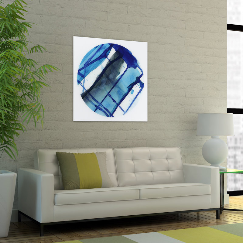 «Blue Stripes 1», reproduction sur verre