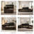 Gowen 129" Wide 4-Piece Modular Extra Long Low-Profile Sectional Chenille Sofa-1261321700
