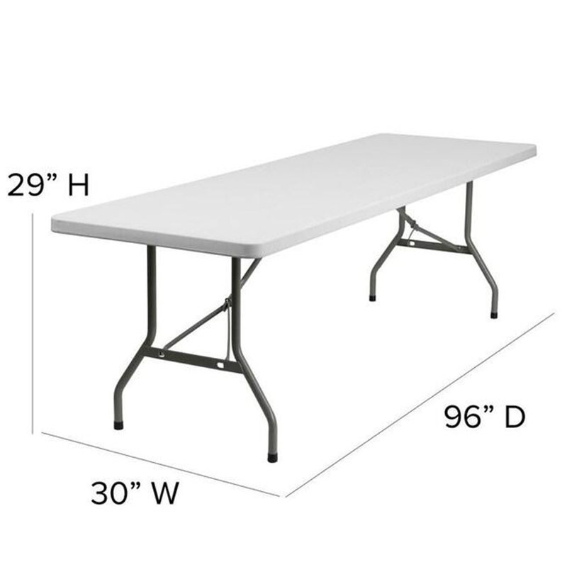 Table pliable, H 30 po x L 96 po x P 30 po
