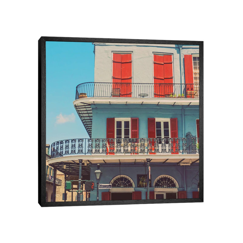 Two 1 Piece Wall Art on Canvas, 45.72cm H x 45.72cm W x 3.81cm D, Black Framed