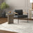 Potbelly 20" Round Side Table with Cross Base in Antiqued Gray Oak | Mid-Century Modern Accent Table for Living Room or Bedroom-1663181618