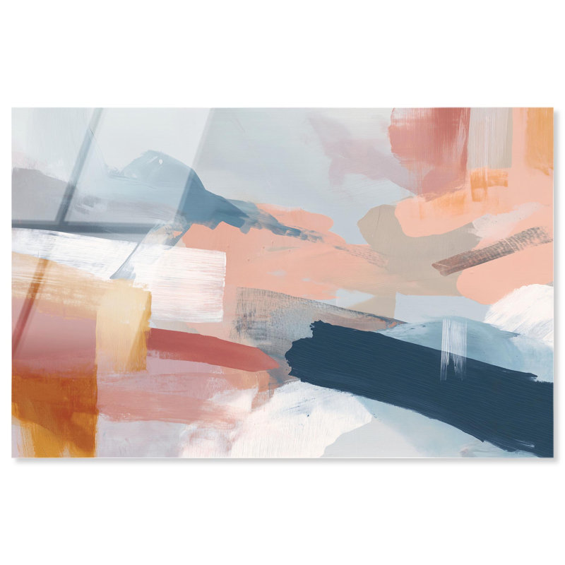 Impression abstraite bleue «Crashing Tide III» par Art Remedy, prête à être accrochée, 54 x 36, H 36 po x l 54 po