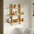 Shouji 3-Tiered Solid Wood Floating Shelves with Reversible Bevel Edge, Hidden Hardwares, 15-min Quick Assembly-1674633749-1675018157