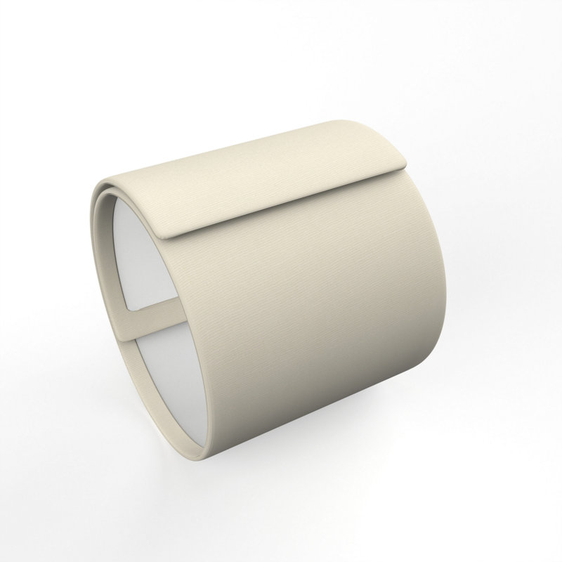 Abat-jour tambour en plastique / coton Drum, Blanc