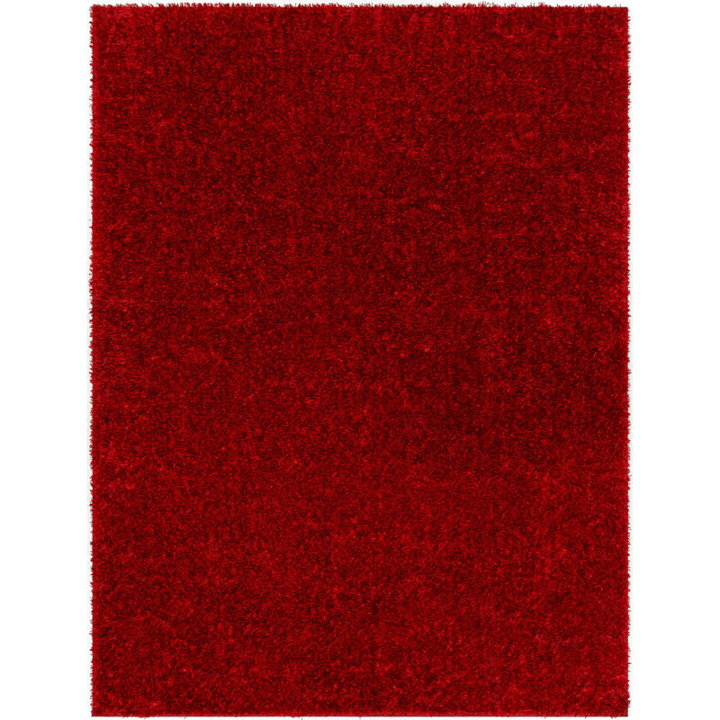 Solid Shag Area Rug - Basics by Wayfair™, Rectangle 6'7" x 9', Coral