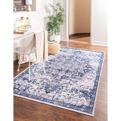 Tapis oriental gris / bleu Matsumura