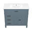 Armoire de salle de bain 36 po avec lavabo en céramique et tiroirs 36 po-1936146175