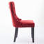 Ensemble de 2 chaises de salle à manger élégantes en velours capitonné pour salle à manger, style Mid-Century classique