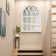 Distressed Solid Wood Arch Mirror
