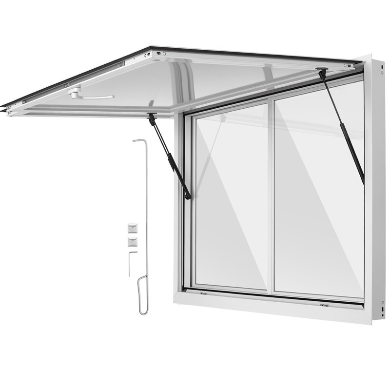 Fenêtre de service en alliage d'aluminium de 48 po x 36 po Concession, H 36,02 po x l 48,03 po x P 4,33 po