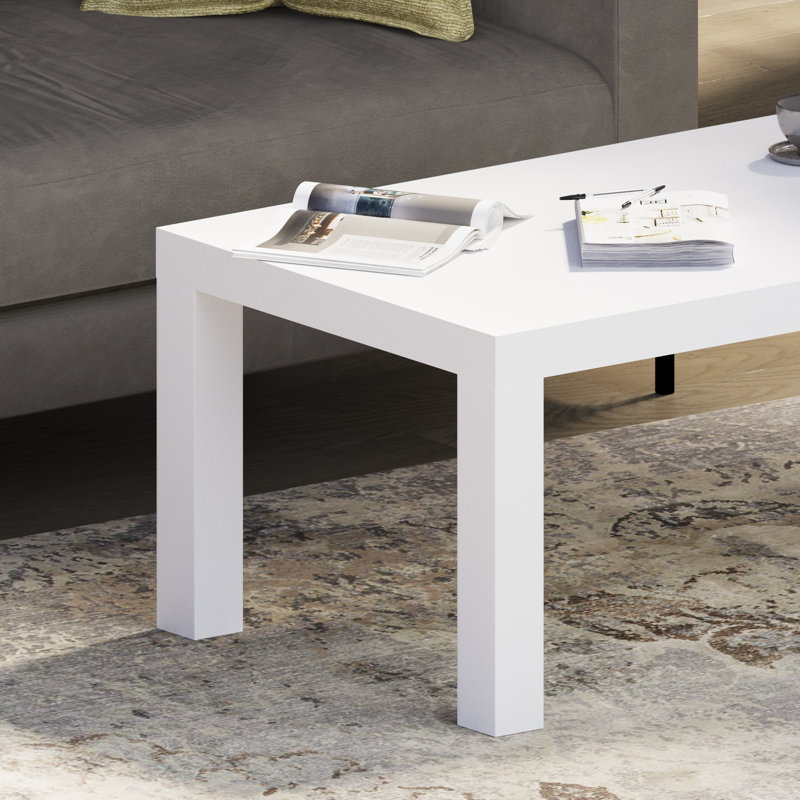 Philecia Four Leg Coffee Table, White