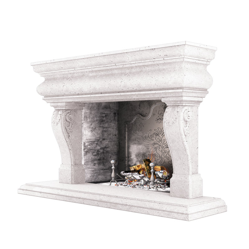 Great Adana Fireplace Surround, Old World White