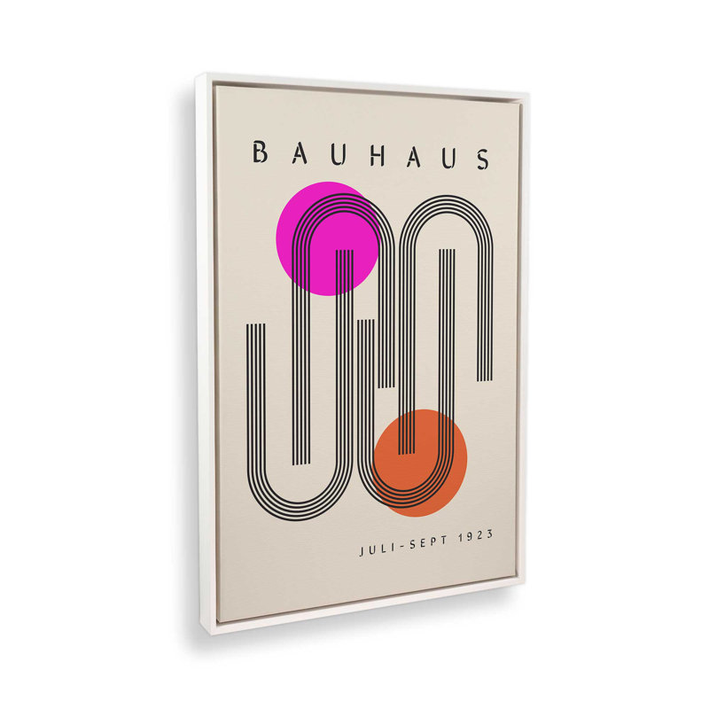 Impression épurée sur toile Bauhaus, H 18,75 po x l 12,75 po, Blanc opaque