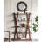 D26.5" Round And Wooden Accent Mirror With Woven Texture