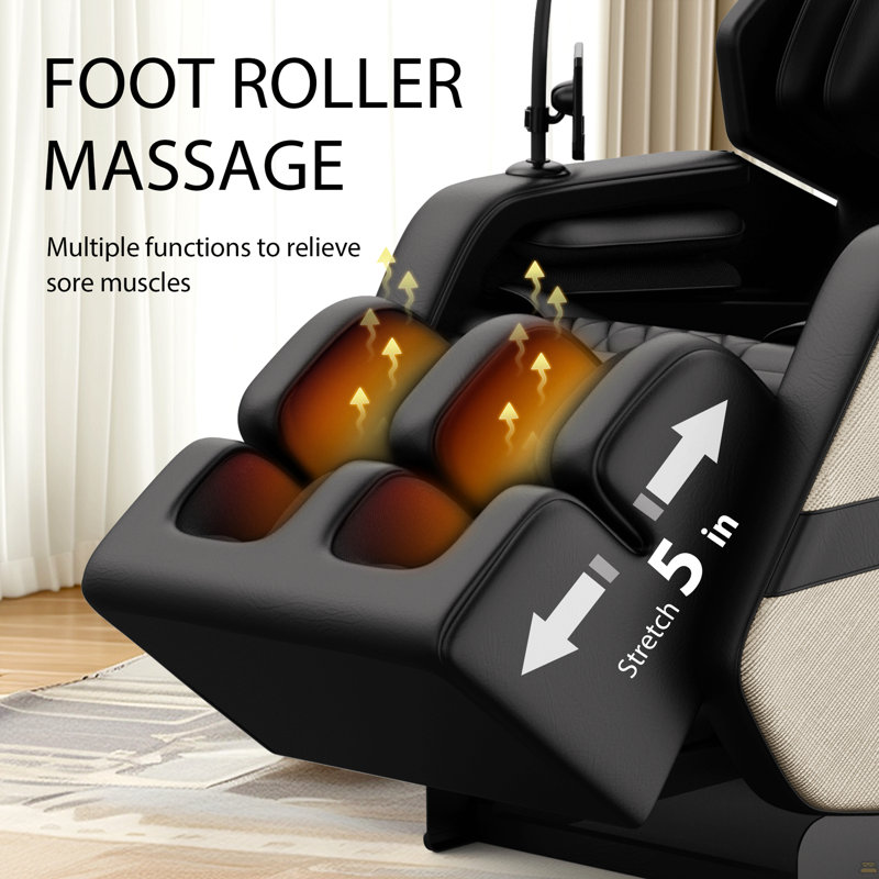 Fauteuil de massage inclinable à gravité zéro avec pression d'air complète