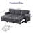 Clitheroe 82" L-Shaped Linen Upholstered Sleeper Sectional Sofa with Reversible Storage Chaise and Soft Cushions-1798998386