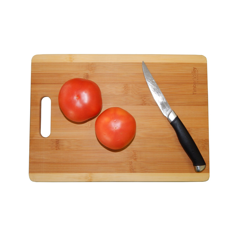 Timber Valley Natural Bamboo 3-Piece Cutting Board Set with Stand