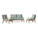 Hadley Outdoor 3 - Piece Teak Conversation Set