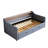 Daybed With 2 Storage Drawers And 2-Tier Shelf, Upholstered Bed Frame With Smart LED Light And USB, Type-C Port