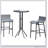 Torpey Outdoor 3 Piece Bar Height Outdoor Bistro Set for 2, Round Patio Pub Table 2 Bar Chairs with Comfortable Design & Strong Build