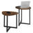 Ambau Modern 2 PCS Round Coffee Table Sofa End and Side Tables for Living Room, Stylish Centre Table for Home