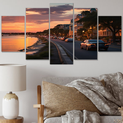Charleston Beautiful Cityscape I - Cityscapes Wall Decor - 5 Panels