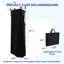 Rideau de 29 po x l 29,5 po x H 80,7 po à double paroi de remplacement universel pour auvent pour tente escamotable