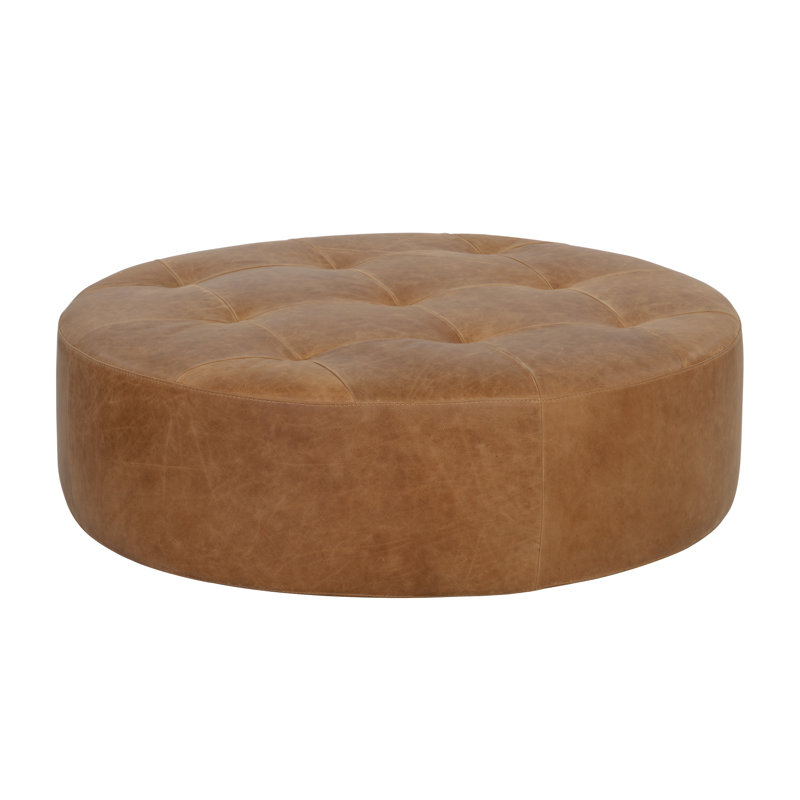 Nilda Ottoman - Camel Leather