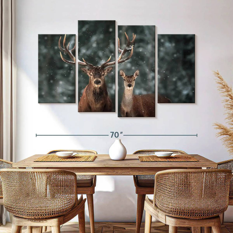 Deer Couple, 42" H x 68" W