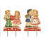 Ensemble de panneaux de jardin haut de gamme pour la Saint-Valentin – Motif de cœurs vintage – Décoration extérieure de 30 cm avec piquets, style années 50