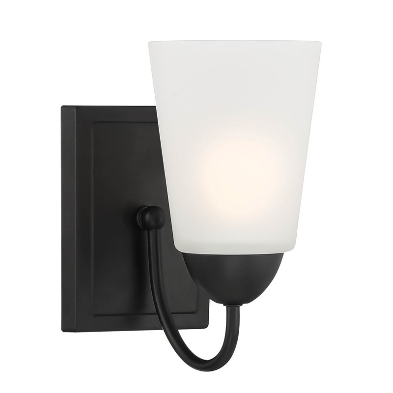 Maiken Steel Flush Mounted Sconce, Matte Black