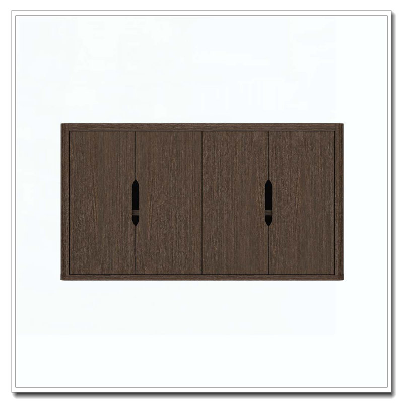 Armoire 4 portes avec rangement, Noyer