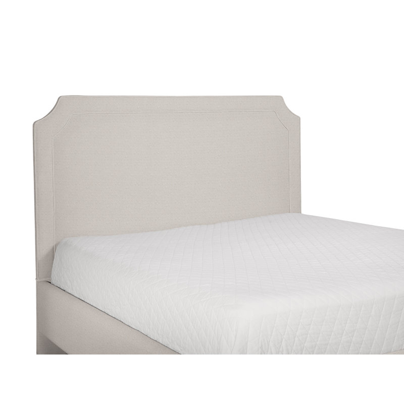 Chandler Upholstered Headboard, Queen, White Textured Performance 0865-91