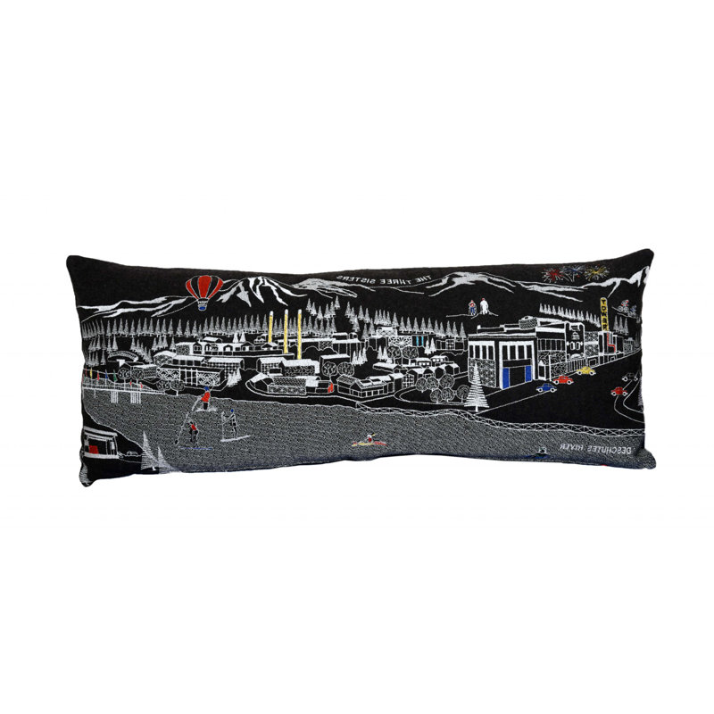 Coussin lombaire 14 "x 35" London, Gris, 14 po x 35 po, London Daylight