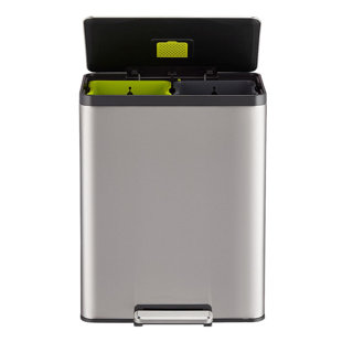 Poubelle à pédale 15,8 gallons à double recyclage