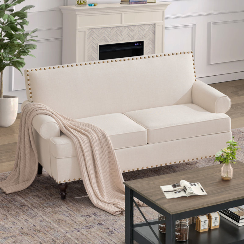 Canapé-causeuse Canapé-lit Mid Century, Beige