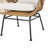 Contemporary Console Chair With Long-Lasting Upholstery And Stable Metal Frame - Beige + Brown Trekking Padding Base