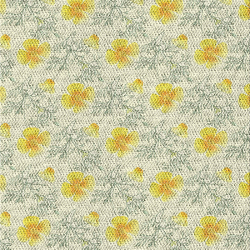 Floral Indoor Rug, Square 4'
