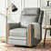 Regazzi Genuine Leather Swivel Rocking Power  Recliner Built-in USB Port with Adjustable Headrest
