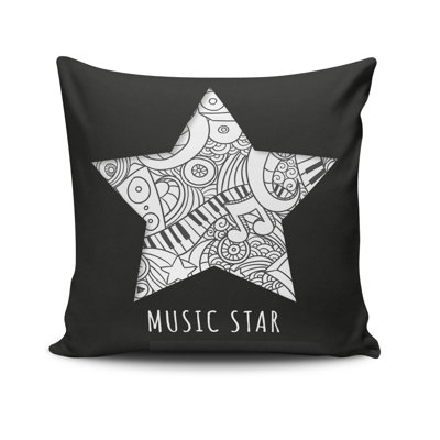 Decorative Cushion, 17.0 x 17.0 Inches, 50% Cotton / 50% Polyester, Machine Washable, Ironable, Silicone Filling, Concealed Zip Closure | Soft & Stylish Throw Pillow for Living Room, Bedroom, & Office Décor