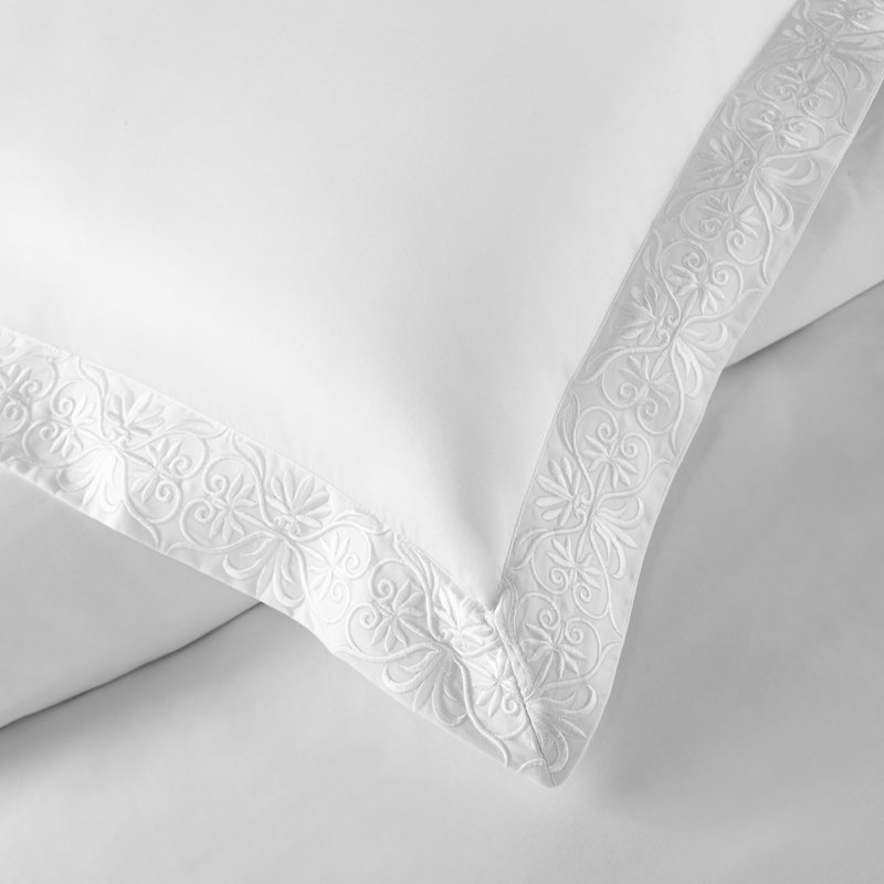 Ariane Duvet Cover Set, White, King Duvet Cover + 2 King Sham